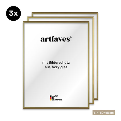 Bilderrahmen Set - 3-teilig - Gold