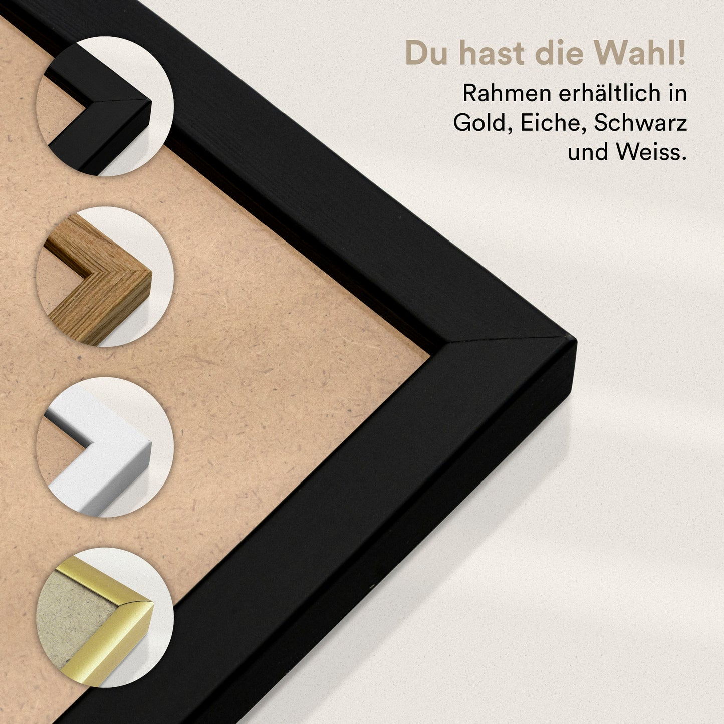 Bilderrahmen Set - 8-teilig - Schwarz