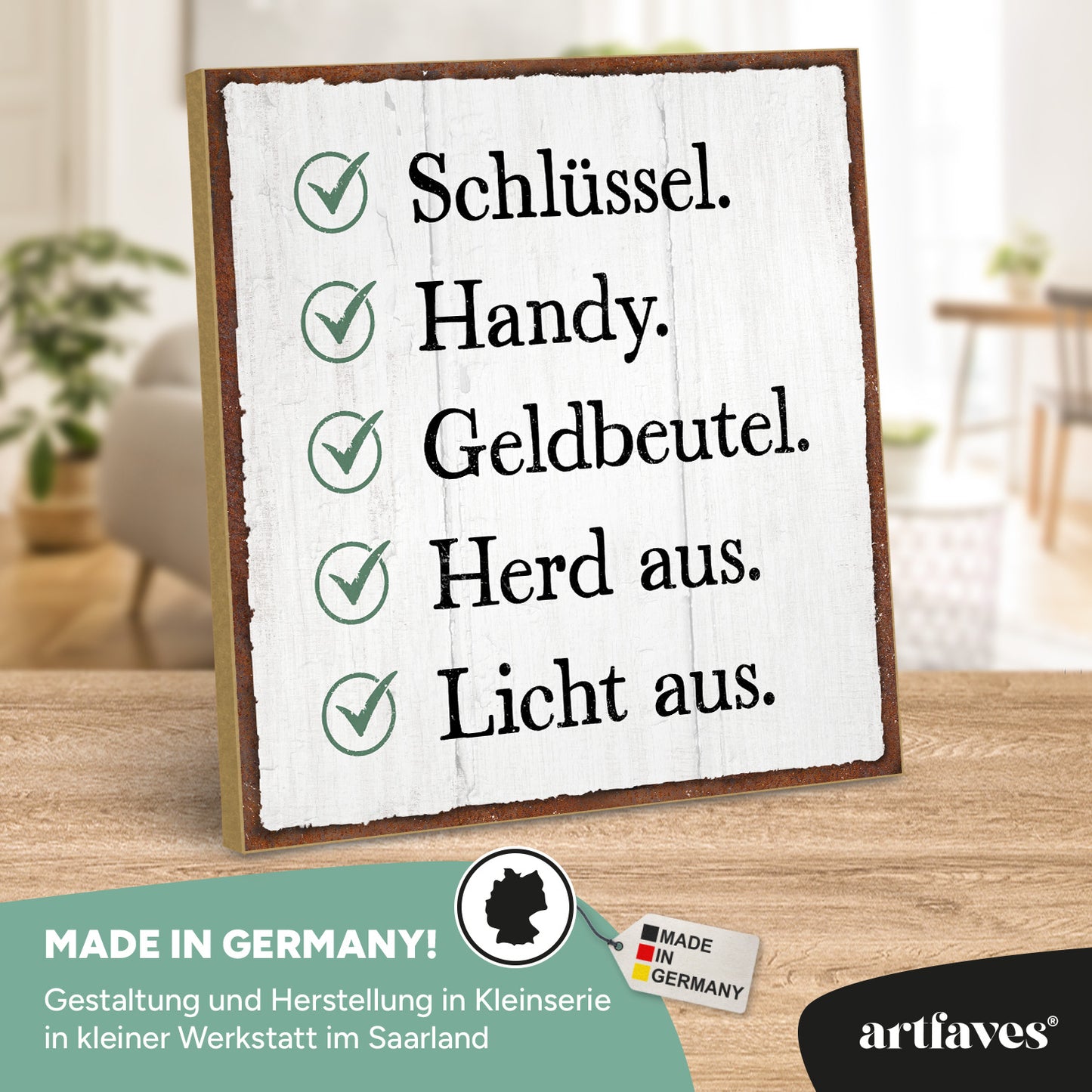 schild-mit-spruch-schluessel-handy-geldbeutel
