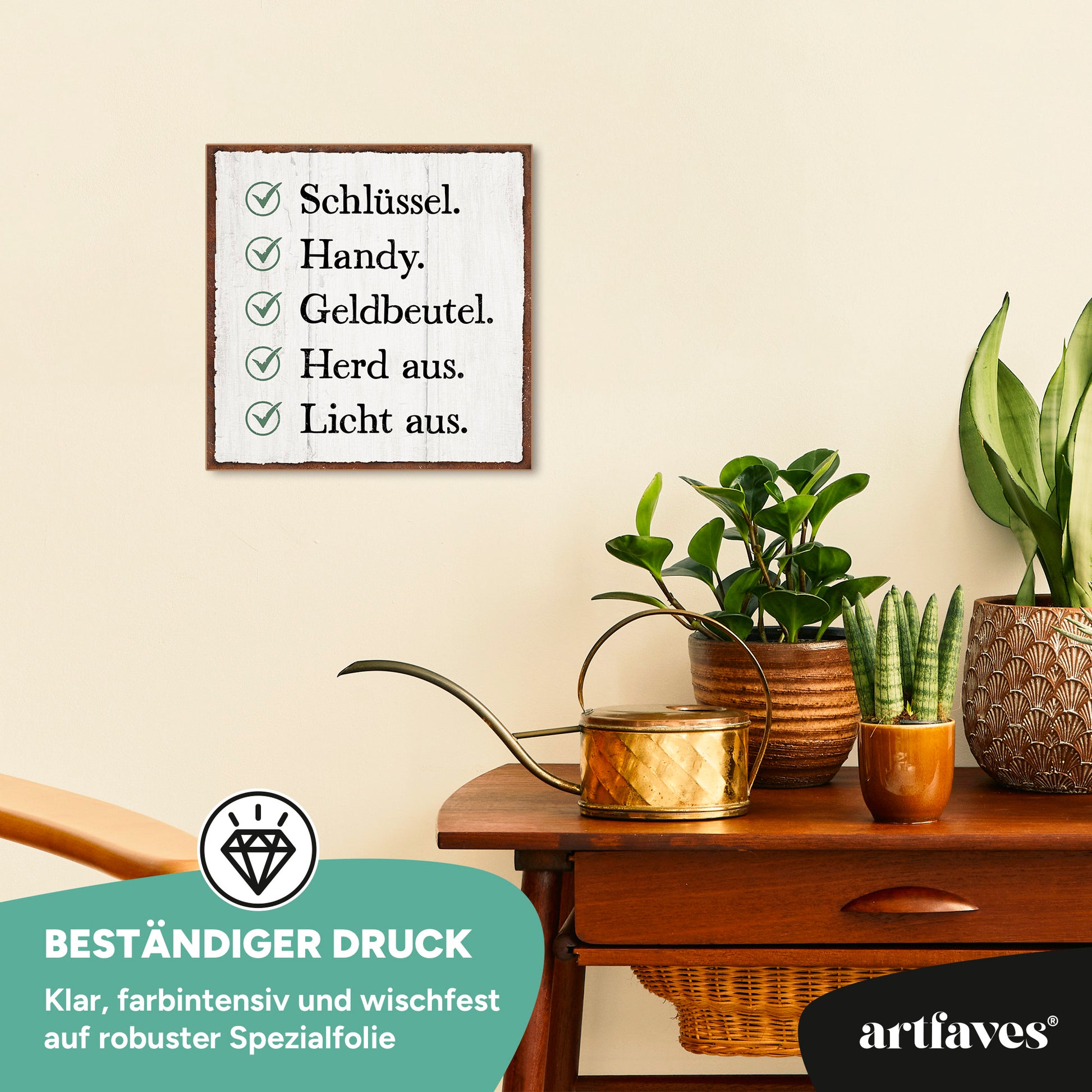 schild-mit-spruch-schluessel-handy-geldbeutel