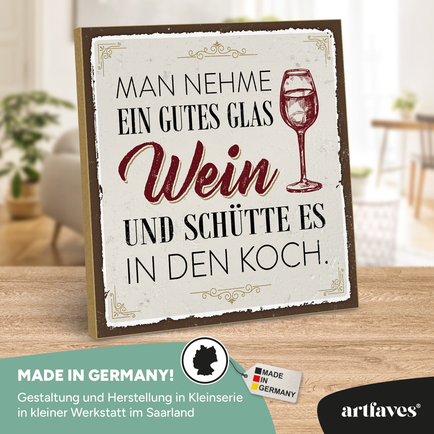 schild-mit-spruch-wein-in-den-koch-schuetten