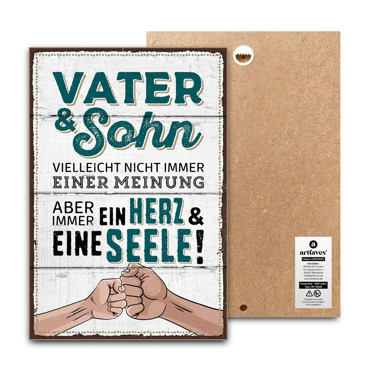 schild-mit-spruch-vater-&-sohn-ein-herz-und-eine-seele
