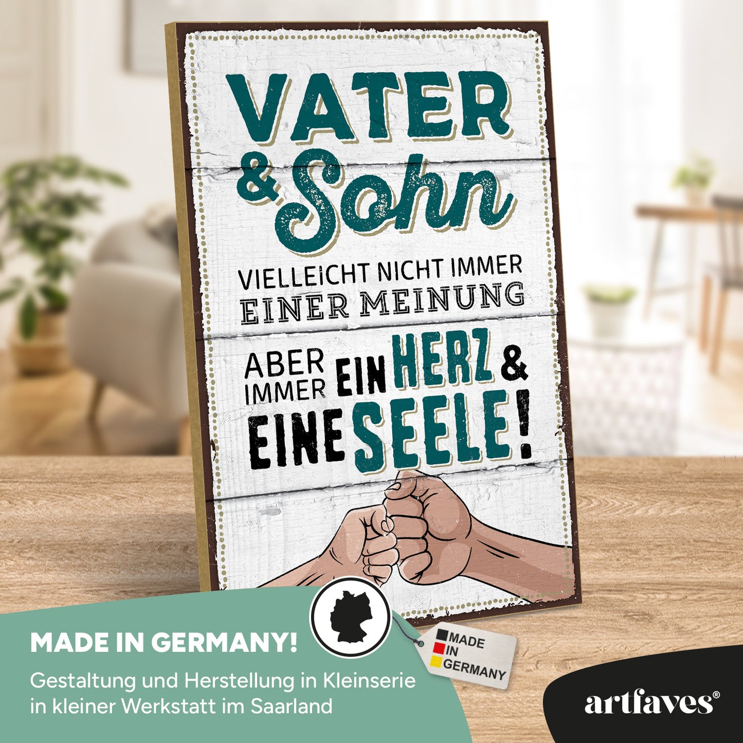 schild-mit-spruch-vater-&-sohn-ein-herz-und-eine-seele