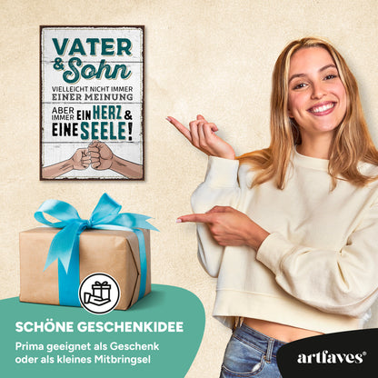 schild-mit-spruch-vater-&-sohn-ein-herz-und-eine-seele