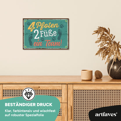 schild-mit-spruch-4-pfoten-2-fueße