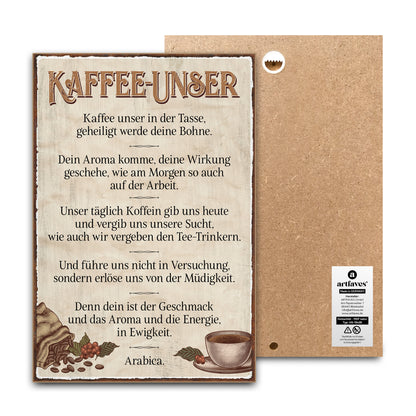 schild-mit-spruch-kaffee-unser