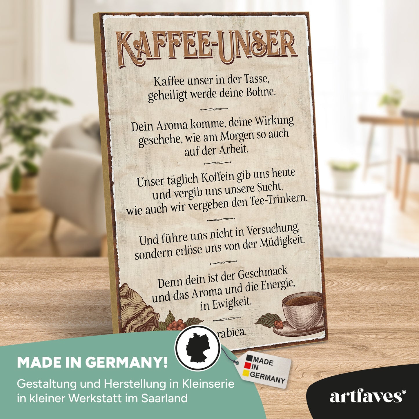 schild-mit-spruch-kaffee-unser