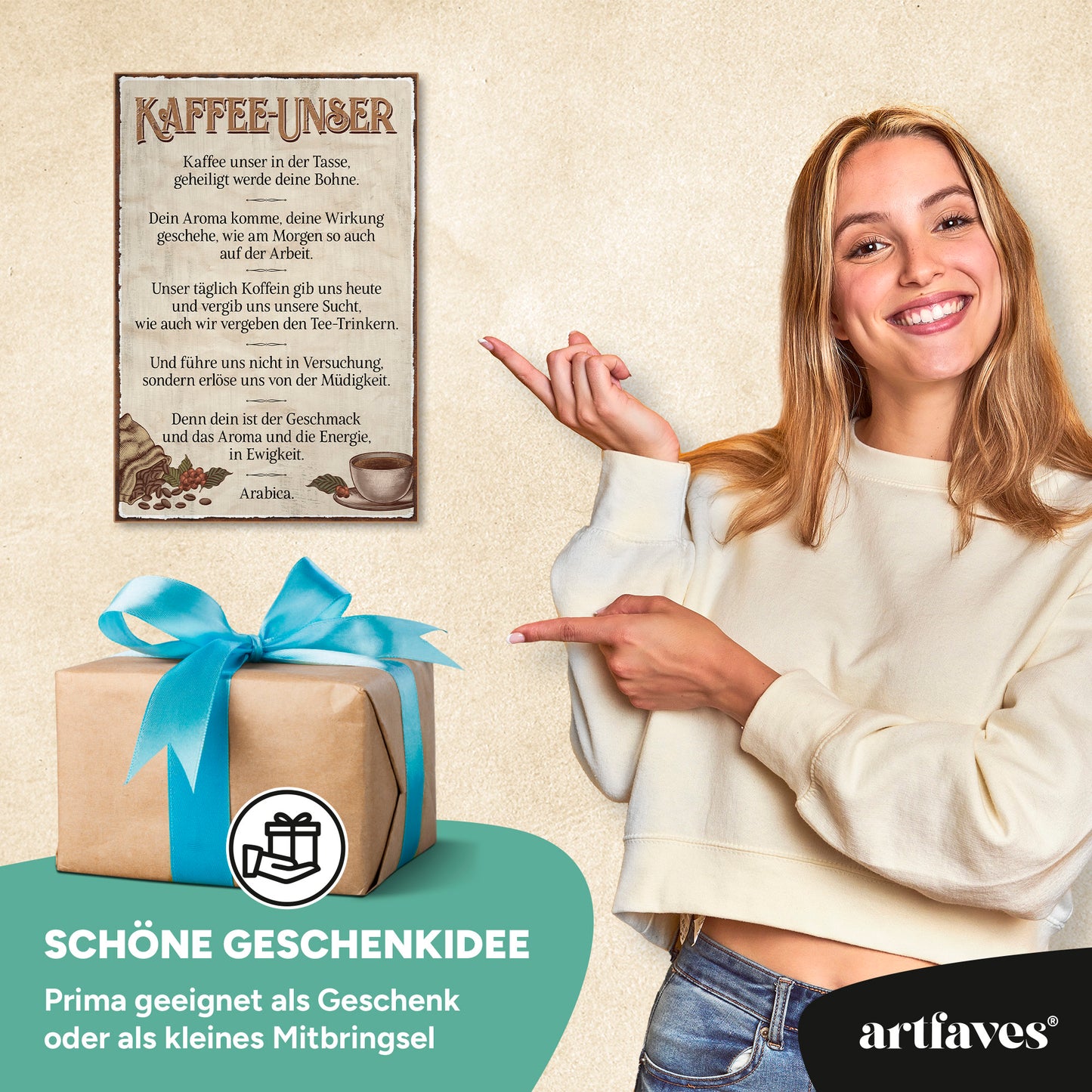 schild-mit-spruch-kaffee-unser