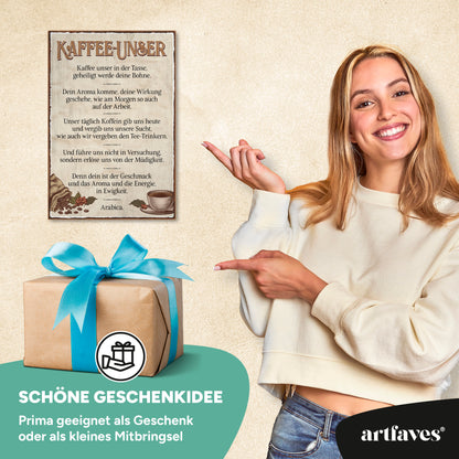 schild-mit-spruch-kaffee-unser