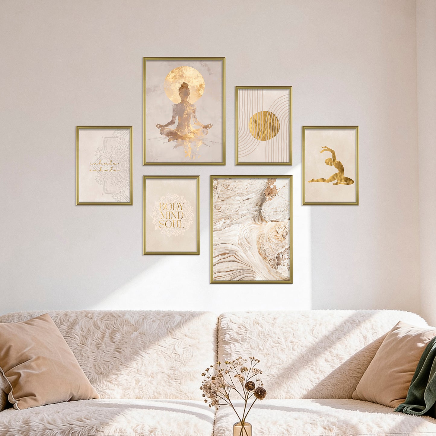 Poster Set Yoga Spirit I mehrteilige Bilderwand I Wandbilder Spirituell