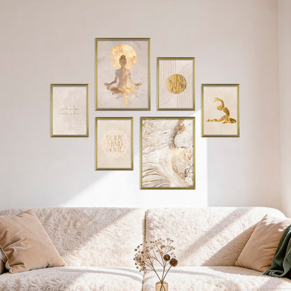Poster Set Yoga Spirit I mehrteilige Bilderwand I Wandbilder Spirituell