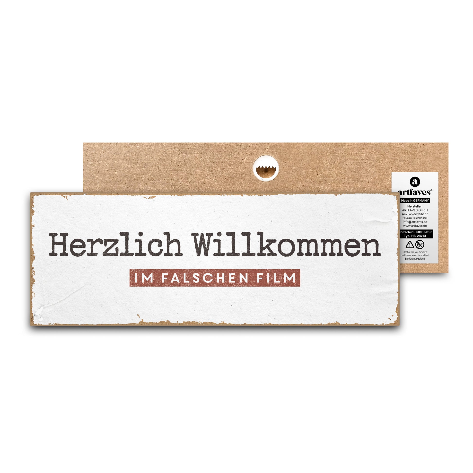 schild-mit-spruch-herzlich-willkommen-im-falschen-film