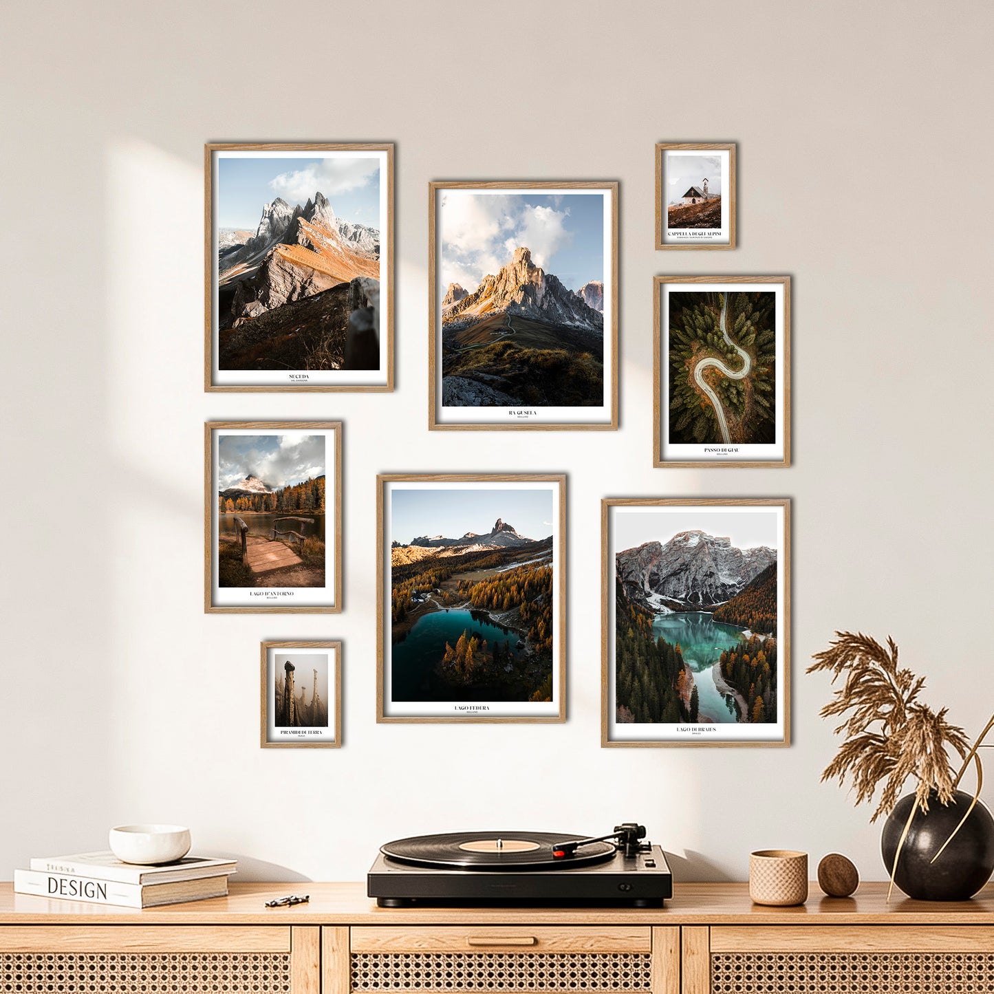 Poster Set The Dolomites I mehrteilige Bilderwand I Wandbilder Berge