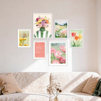 Poster Set Colorful Spring I mehrteilige Bilderwand I Wandbilder Fruehling