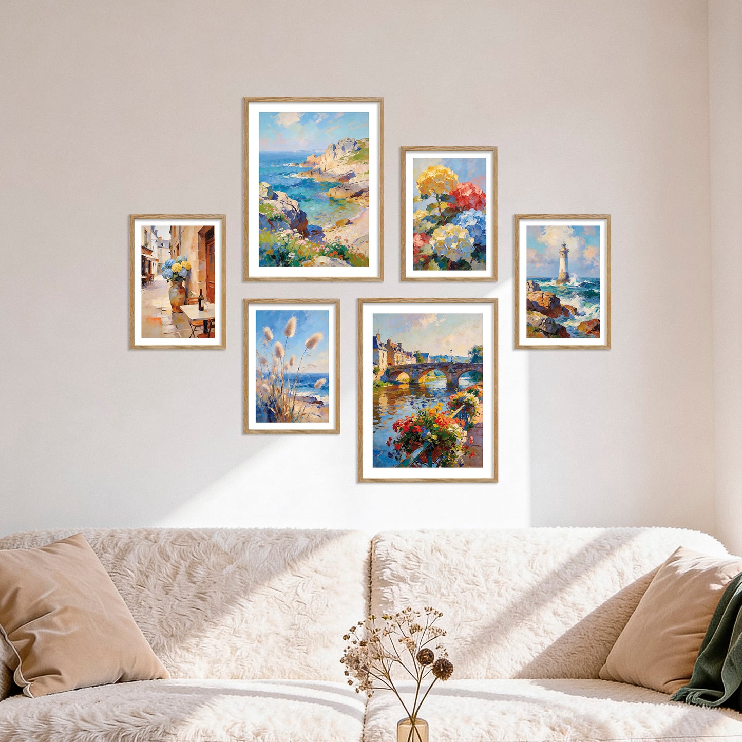 Poster Set Abstract Brittany I mehrteilige Bilderwand I Wandbilder Bretagne