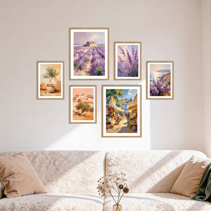 Poster Set Abstract Provence I mehrteilige Bilderwand I Wandbilder Provence