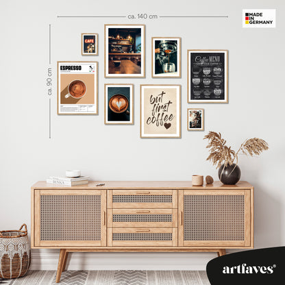 Poster Set - COFFEE LOVE I Wandbilder Kaffee Liebe Küche Deko
