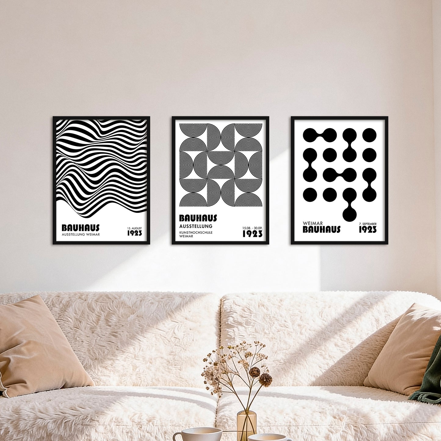 Poster Set Bauhaus Geometrie 1 I mehrteilige Bilderwand I Wandbilder Bauhaus