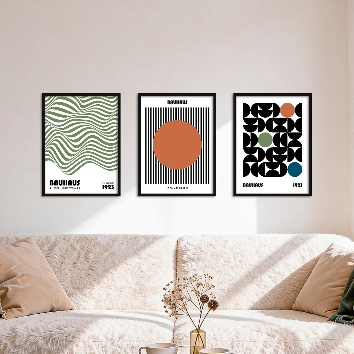 Poster Set Bauhaus Geometrie 2 I mehrteilige Bilderwand I Wandbilder Bauhaus