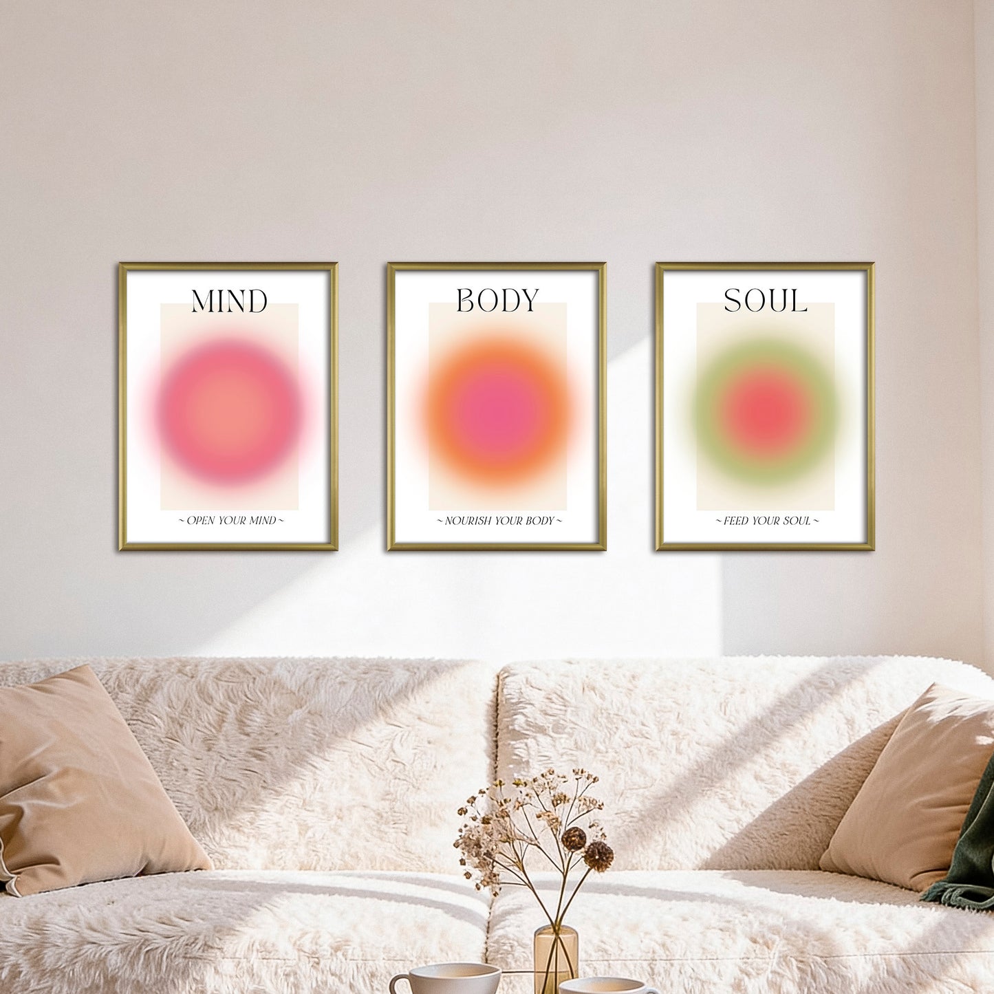 Poster Set Aura Trio I mehrteilige Bilderwand I Wandbilder Spirituell
