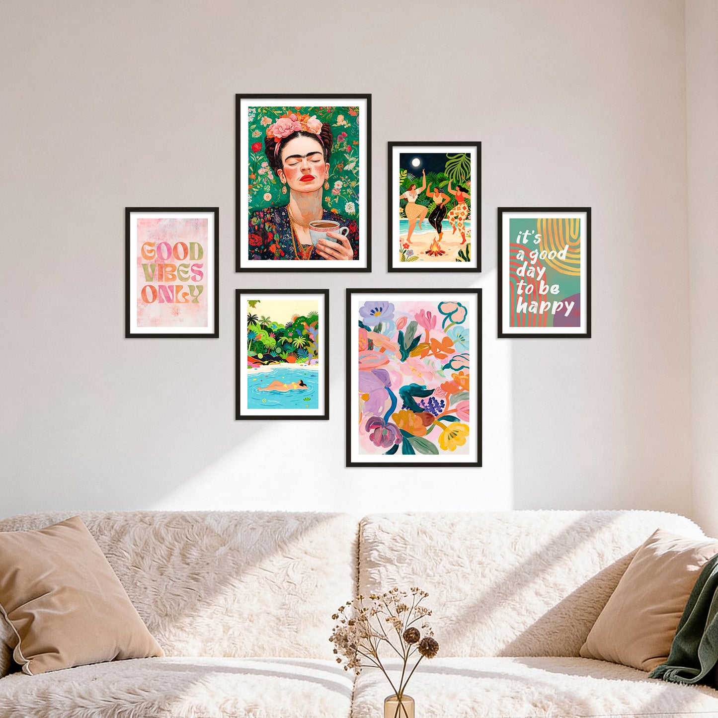Poster Set Mixed Arts I mehrteilige Bilderwand I Wandbilder Abstrakte-Kunst