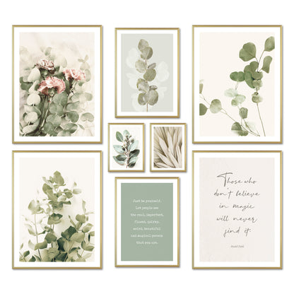 Poster Set - EUCALYPTUS I Deko Wandbilder pastell-grün