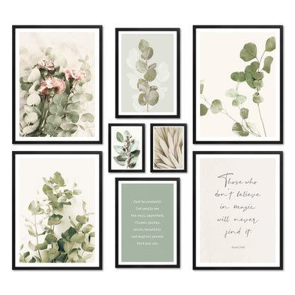 Poster Set - EUCALYPTUS I Deko Wandbilder pastell-grün