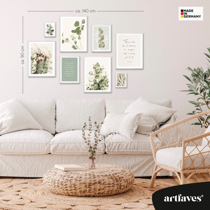 Poster Set - EUCALYPTUS I Deko Wandbilder pastell-grün