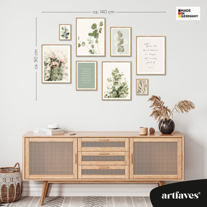 Poster Set - EUCALYPTUS I Deko Wandbilder pastell-grün