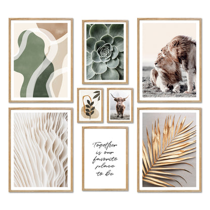 Poster Set - ABSTRACT NATURE I Nature Decoration Wall Pictures Green