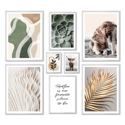Poster Set - ABSTRACT NATURE I Nature Decoration Wall Pictures Green