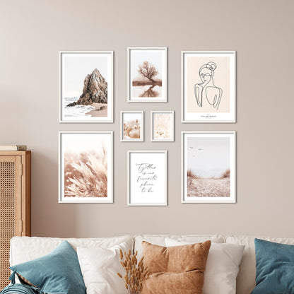 Poster Set Beige Harmony I mehrteilige Bilderwand I Wandbilder Beige
