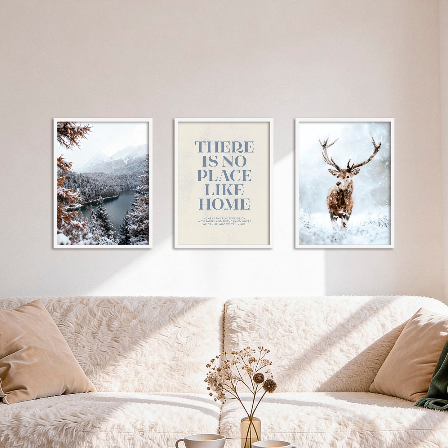 Poster Set Winter Momente 1 I mehrteilige Bilderwand I Wandbilder Winter