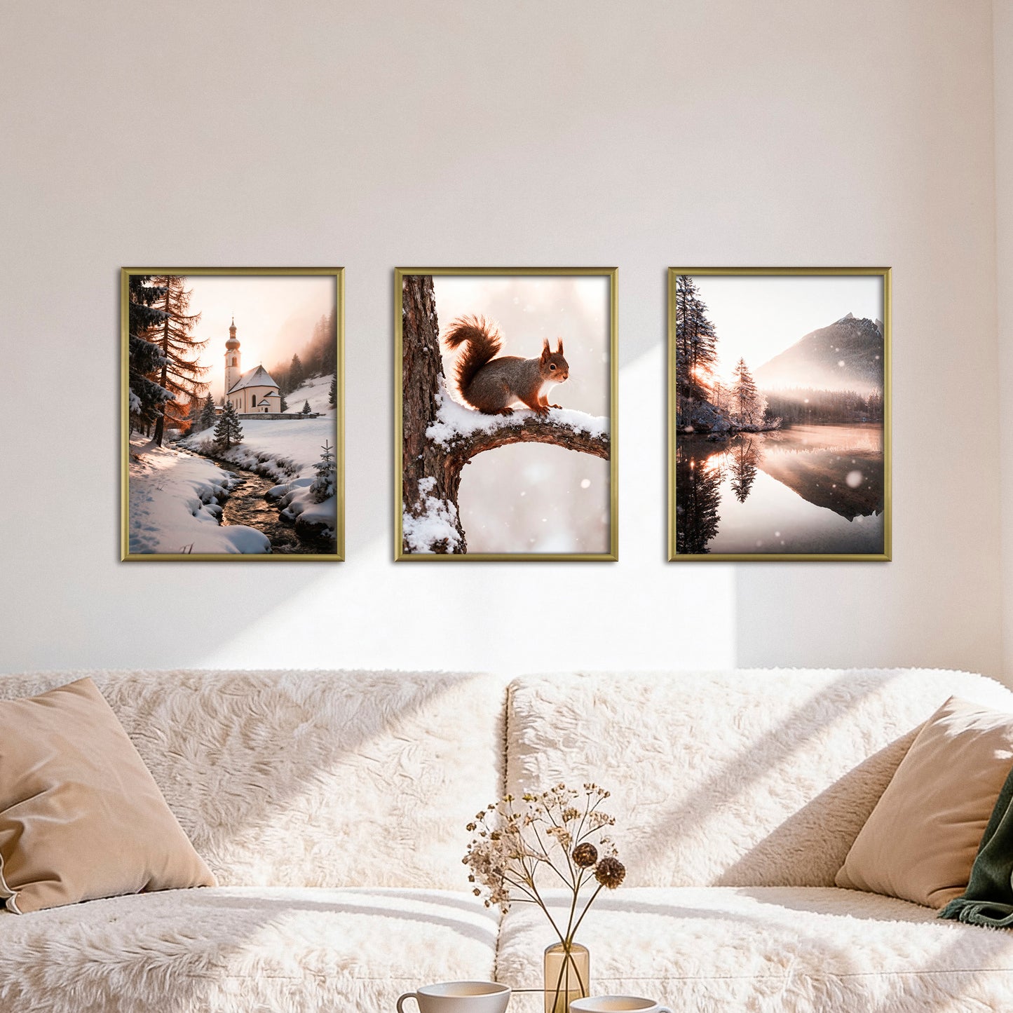 Poster Set Winter Momente 2 I mehrteilige Bilderwand I Wandbilder Winter