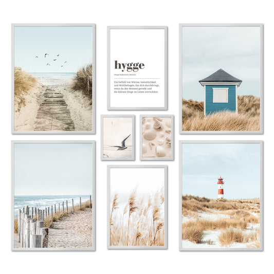 Poster Set - NORDIC DREAMS - Deko Wandbilder meer, natur, see