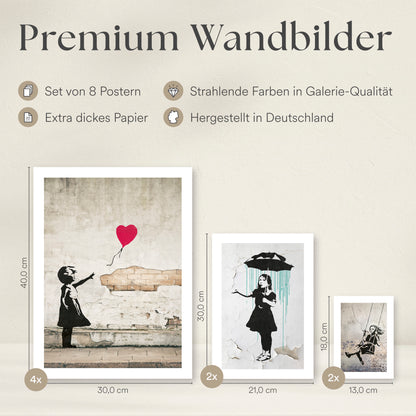 ARTFAVES® Poster Set - BANKSY STREET ART
