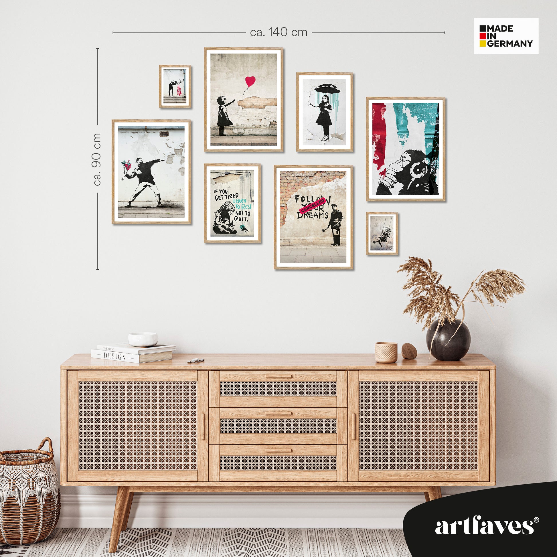 ARTFAVES® Poster Set - BANKSY STREET ART