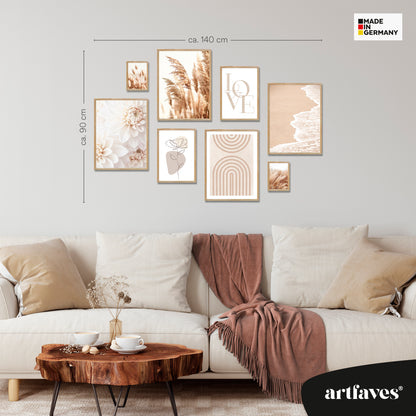Poster Set - BEIGE SOFTNESS I Boho Deco Wall Art Abstract