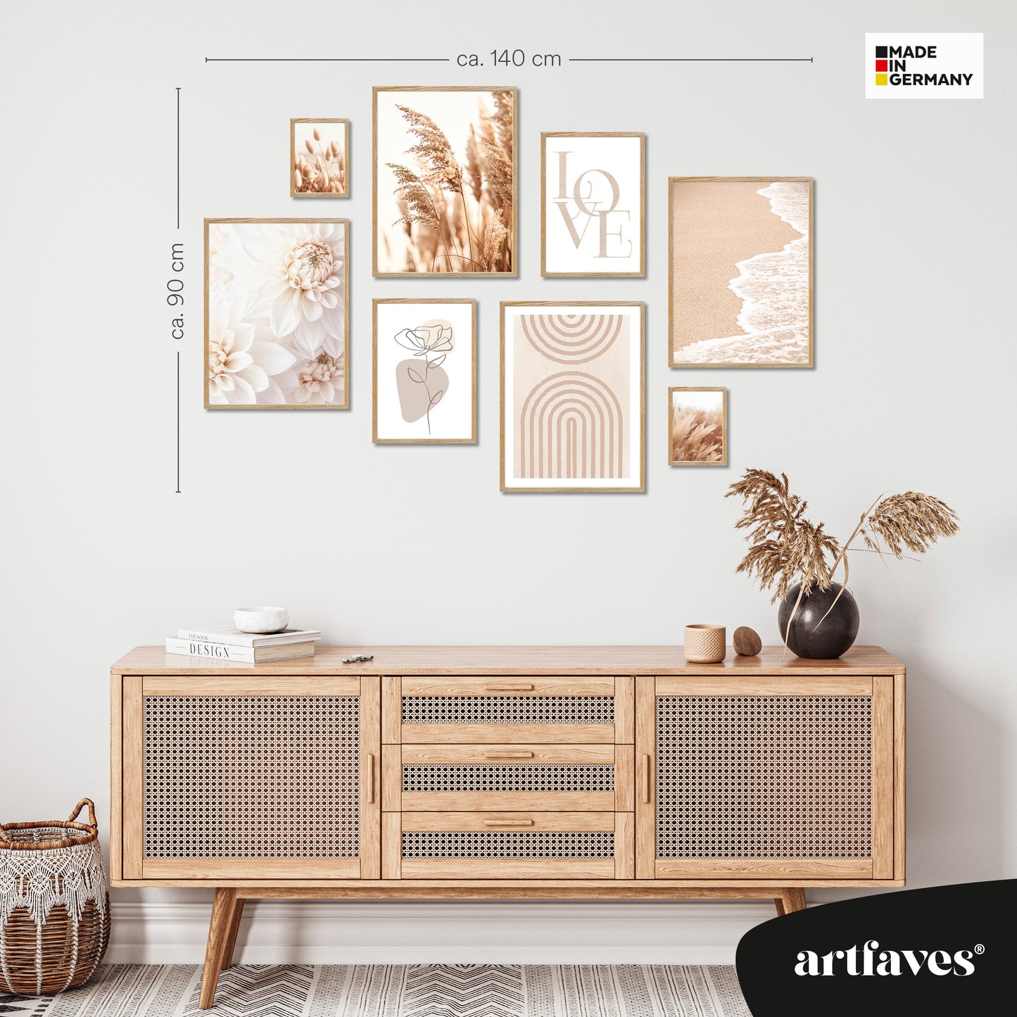 Poster Set - BEIGE SOFTNESS I Boho Deco Wall Art Abstract