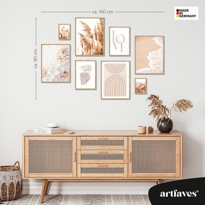 Poster Set - BEIGE SOFTNESS I Boho Deco Wall Art Abstract