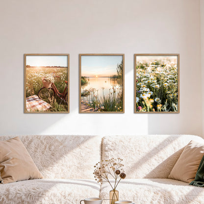Poster Set Summer Breeze Trio I mehrteilige Bilderwand I Wandbilder Sommer
