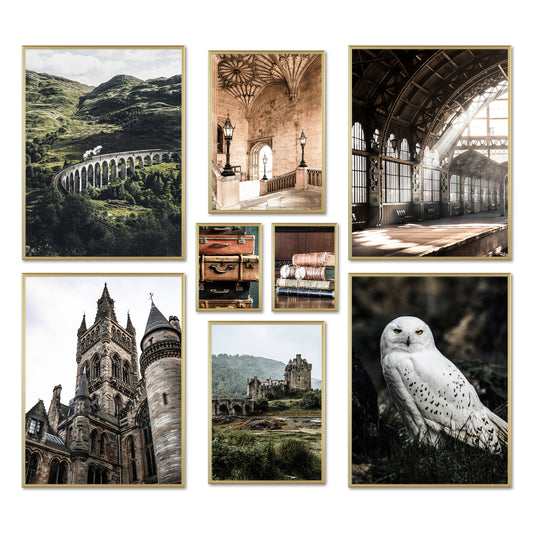 Poster Set - POTTERHEAD - Deko Wandbilder film, grün, harry potter, potterhead, schottland