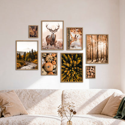 Poster Set Autumn Forest I mehrteilige Bilderwand I Wandbilder Herbst