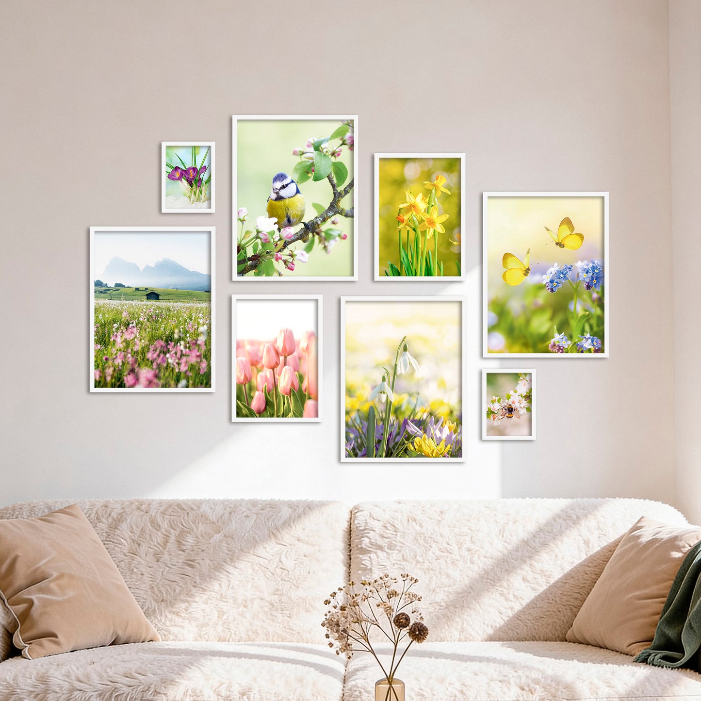 Poster Set Frühlingserwachen I mehrteilige Bilderwand I Wandbilder Frühling
