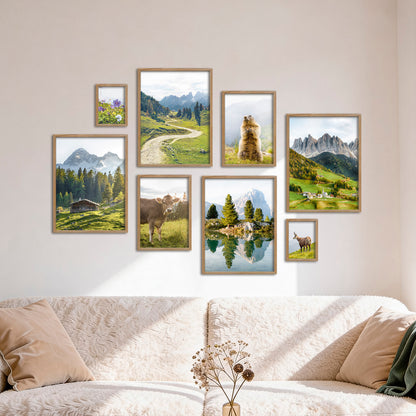 Poster Set - In the Mountains | Wall Pictures Mountains Austria Switzerland South Tyrol
