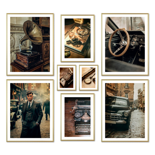 Poster Set - VINTAGE LONDON - Deko Wandbilder mid century, vintage, film, peaky blinders