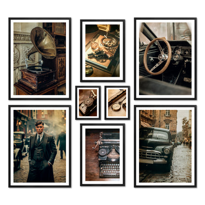 Poster Set - VINTAGE LONDON I Wall Pictures Mafia 20s 30s Gangster