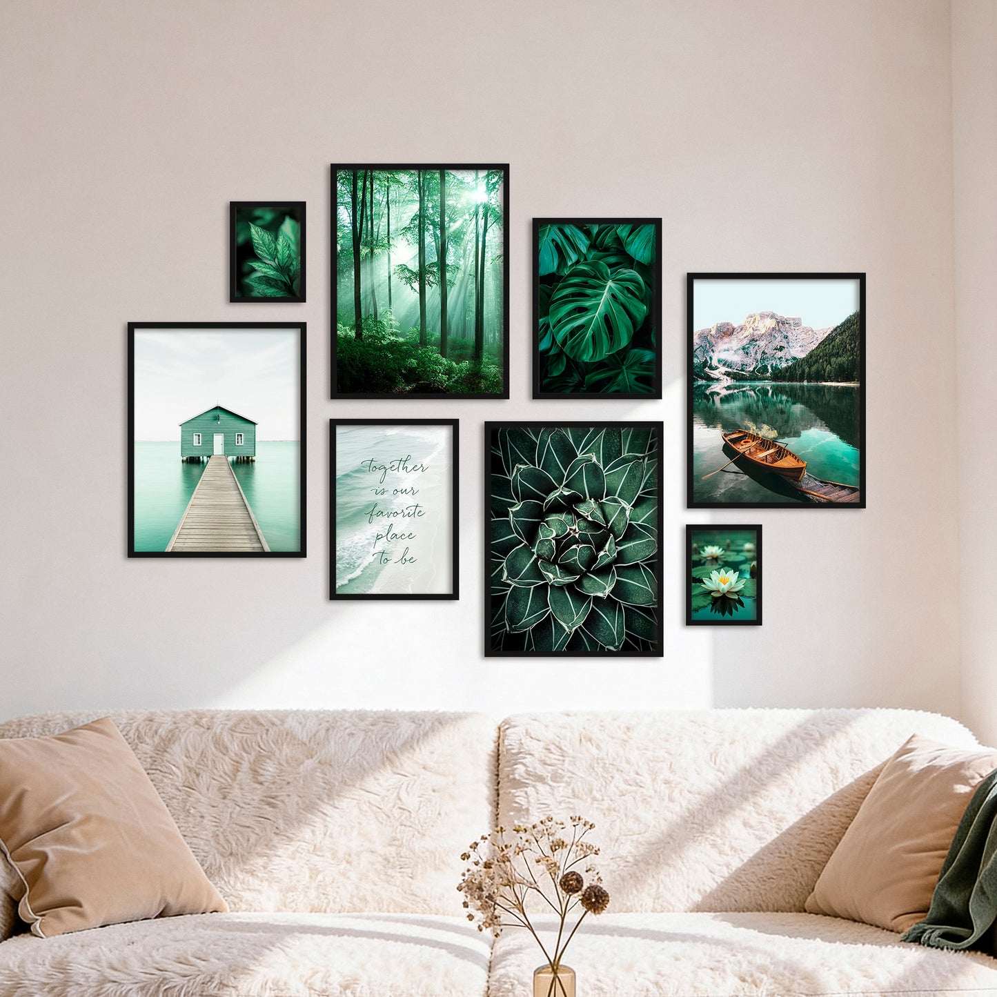 Poster Set Petrol Nature I mehrteilige Bilderwand I Wandbilder Natur