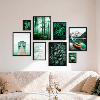 Poster Set Petrol Nature I mehrteilige Bilderwand I Wandbilder Natur