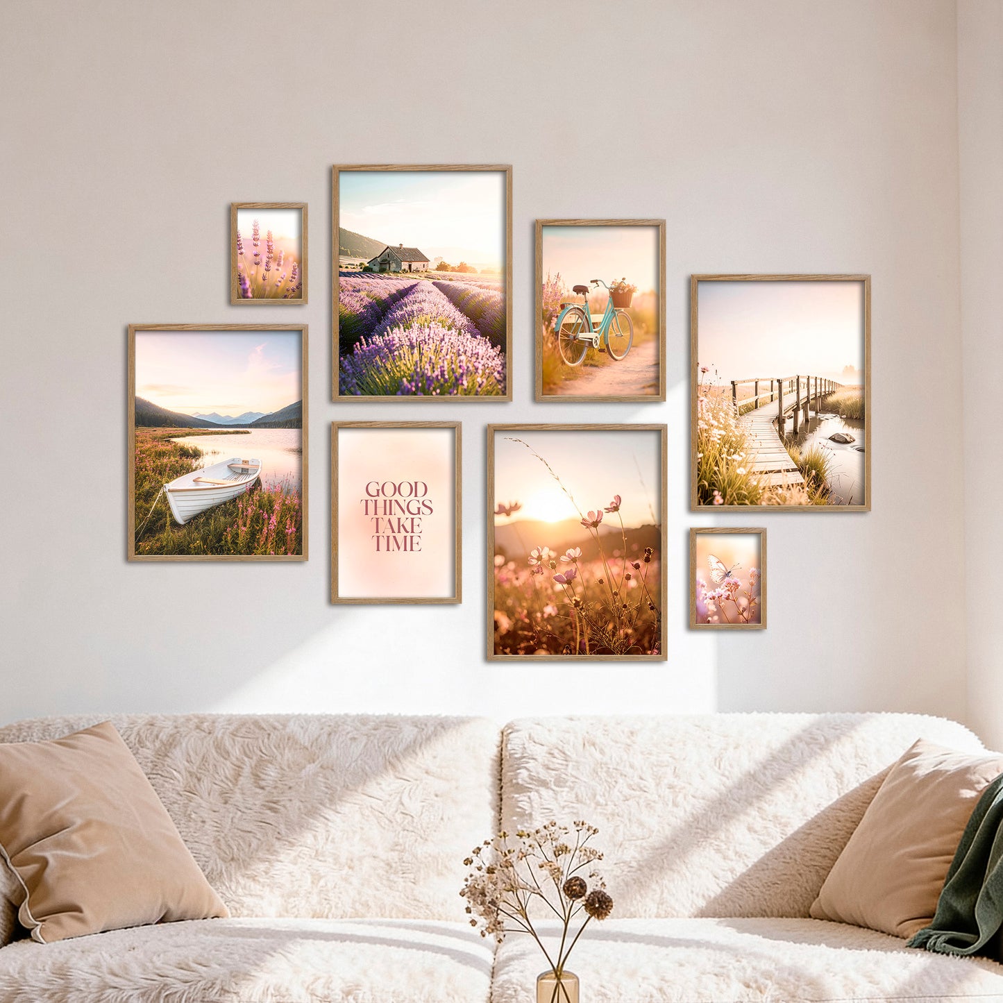 Poster Set Vintage Lake Summer I mehrteilige Bilderwand I Wandbilder Sommer